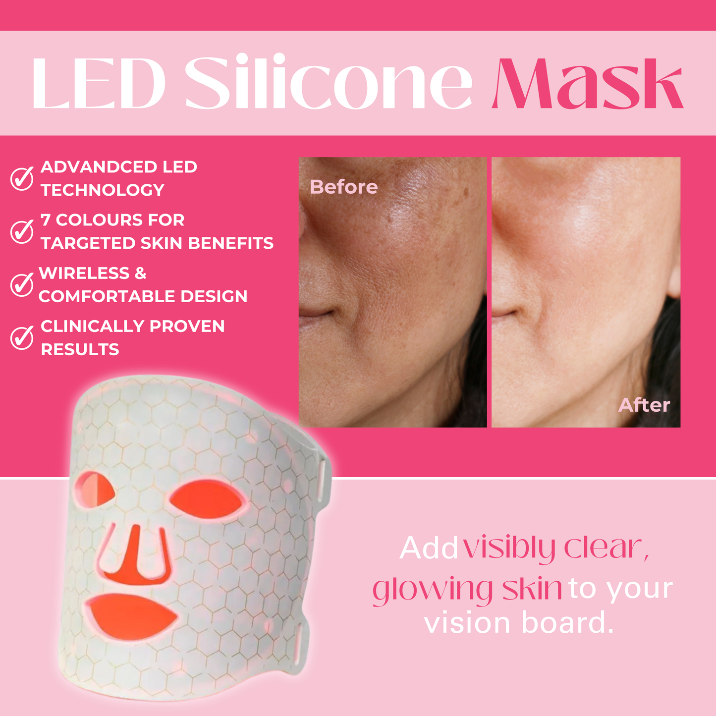 LED Silicone Mask